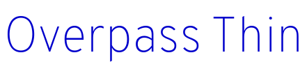 Overpass Thin 字体